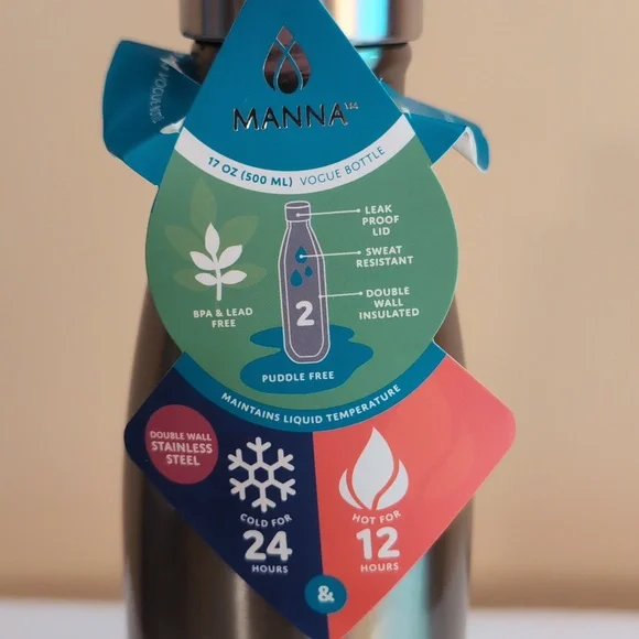 NWT Manna Vogue Stainless Steel Water Bottle - Picture 3 of 8